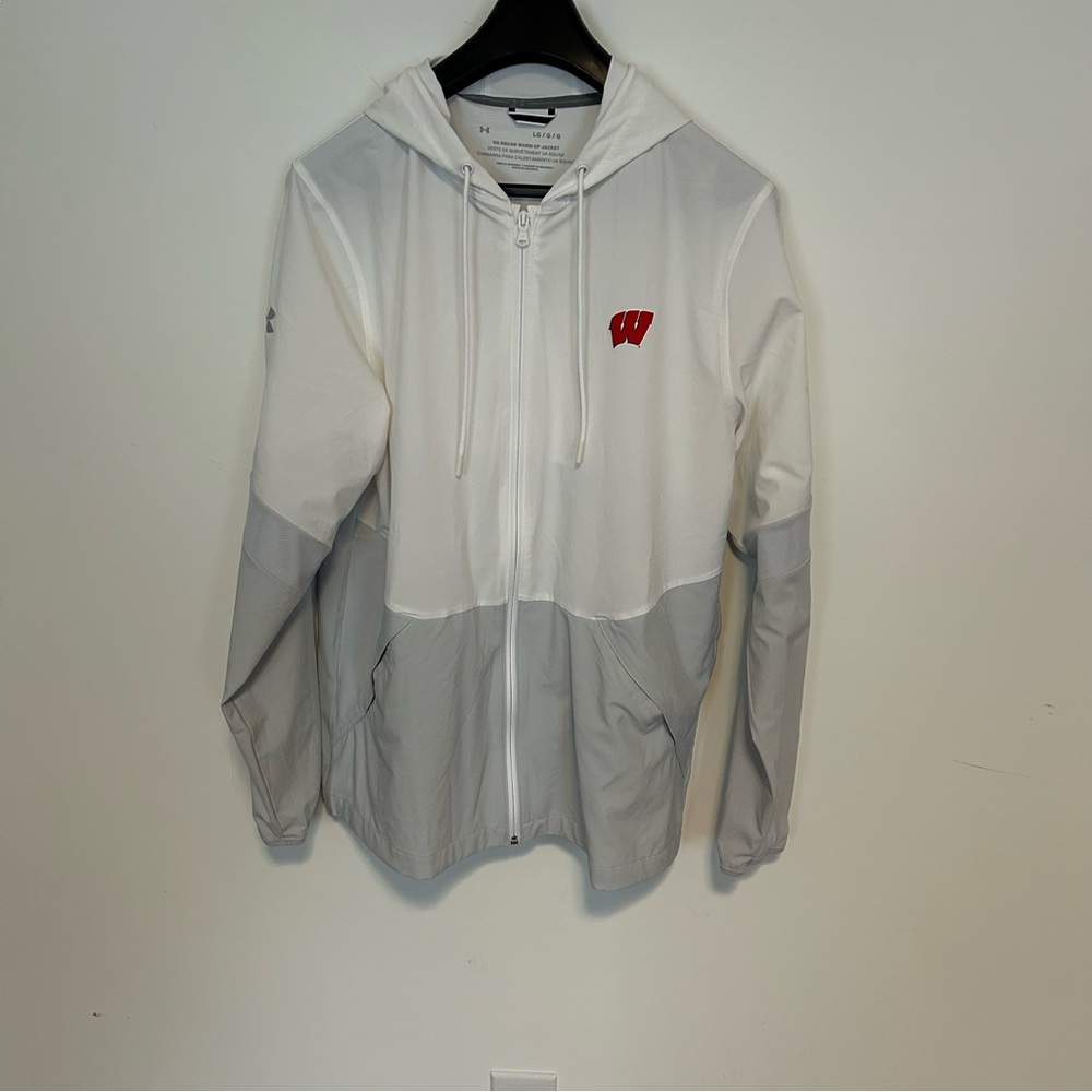 Under Armour Squad Warmup Jacket University of Wisconsin size L